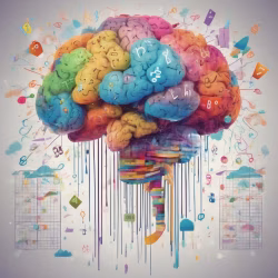 Colorful Artistic Brain Illustration Symbolizing Creativity and Innovation