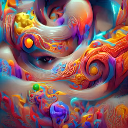 Vibrant Abstract Artwork Featuring Fluid Patterns and Vivid Color Combinations