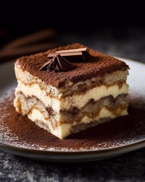 Delicious Tiramisu Dessert Presenting Layers of Cream and Coffee Flavor