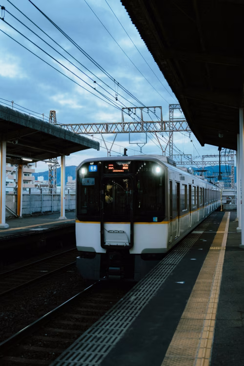 Modern Train at a Quiet Platform During a Calm Evening