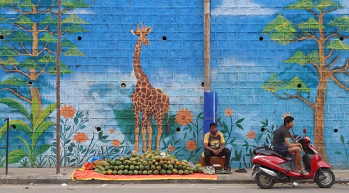 Street art mural