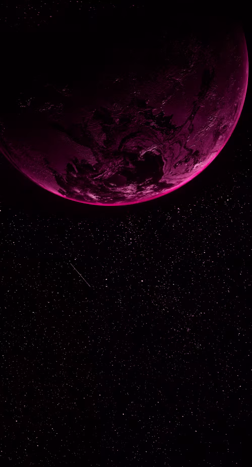 Vivid Pink Planet in Starry Space Highlighting Cosmic Beauty and Mysteries